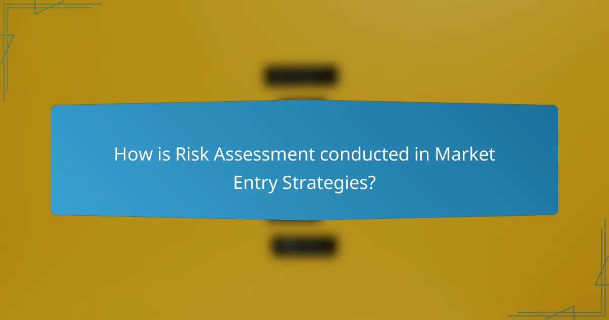 How is Risk Assessment conducted in Market Entry Strategies?