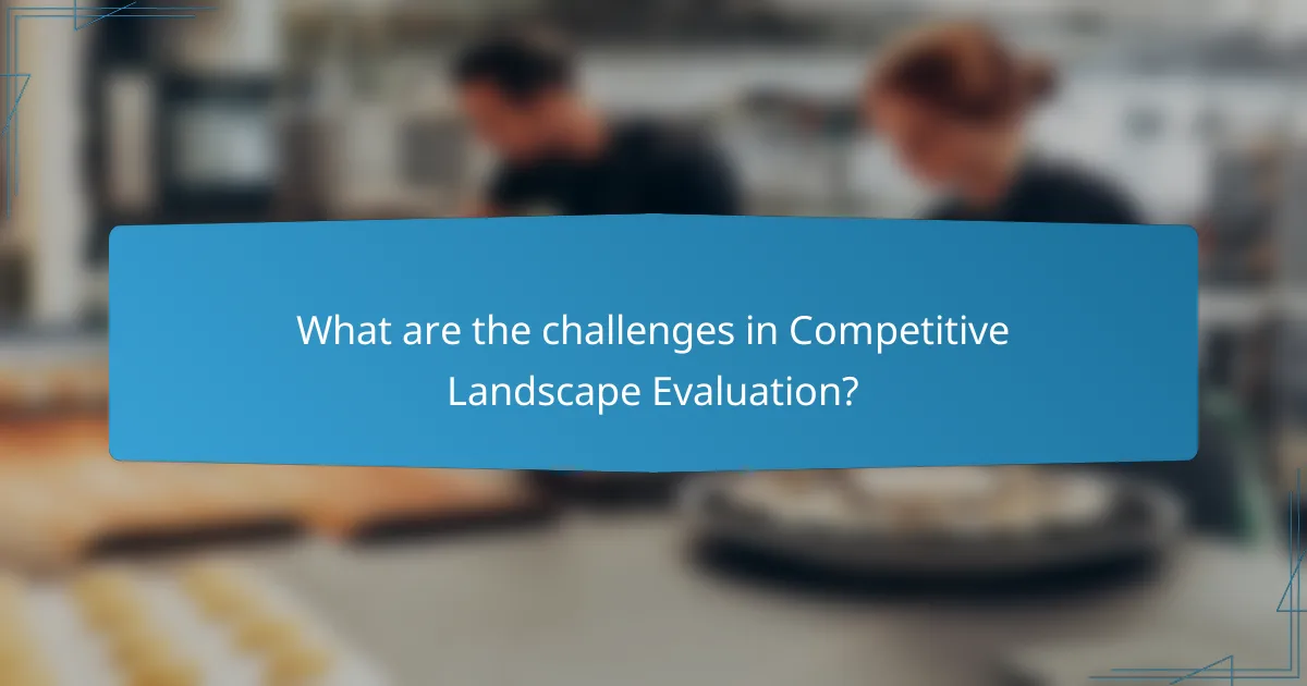 What are the challenges in Competitive Landscape Evaluation?