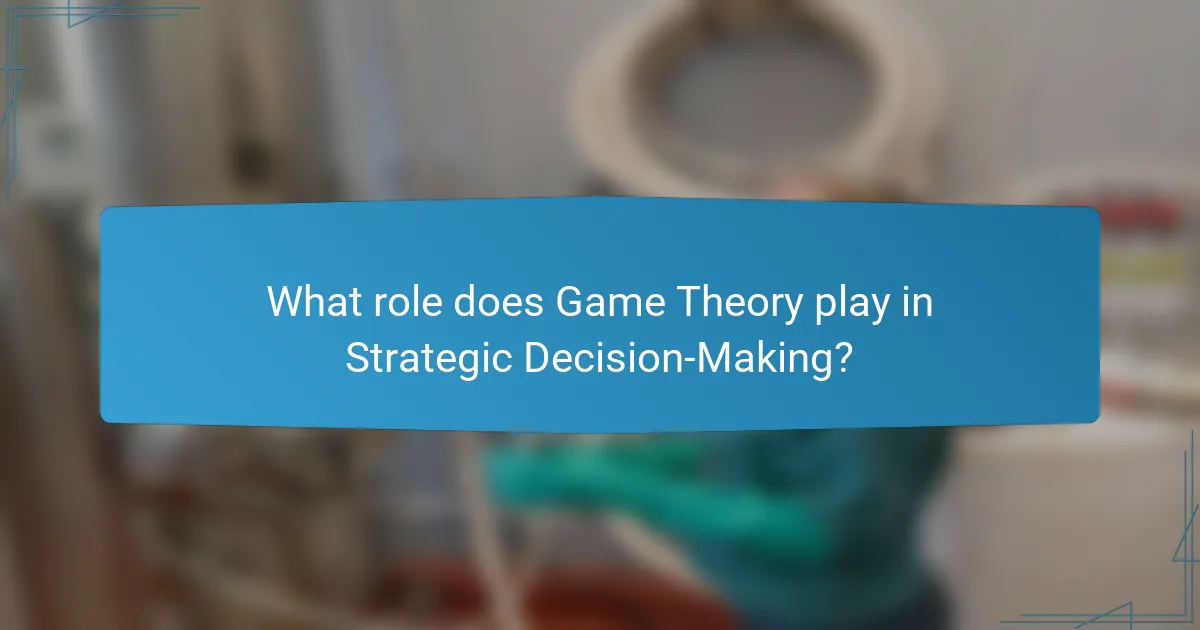 What role does Game Theory play in Strategic Decision-Making?